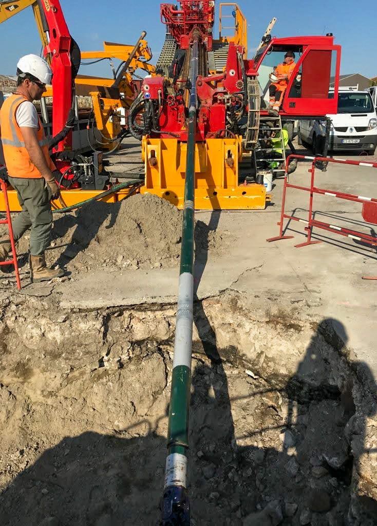 chantier de forage à sête tir pilote